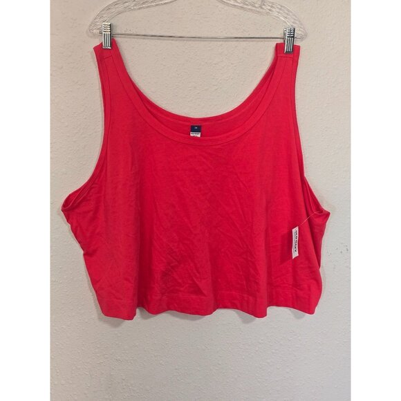 NWT Old Navy Womens Crop Tank Top Sleeveless Solid  Plus Sz 3X - Picture 1 of 5